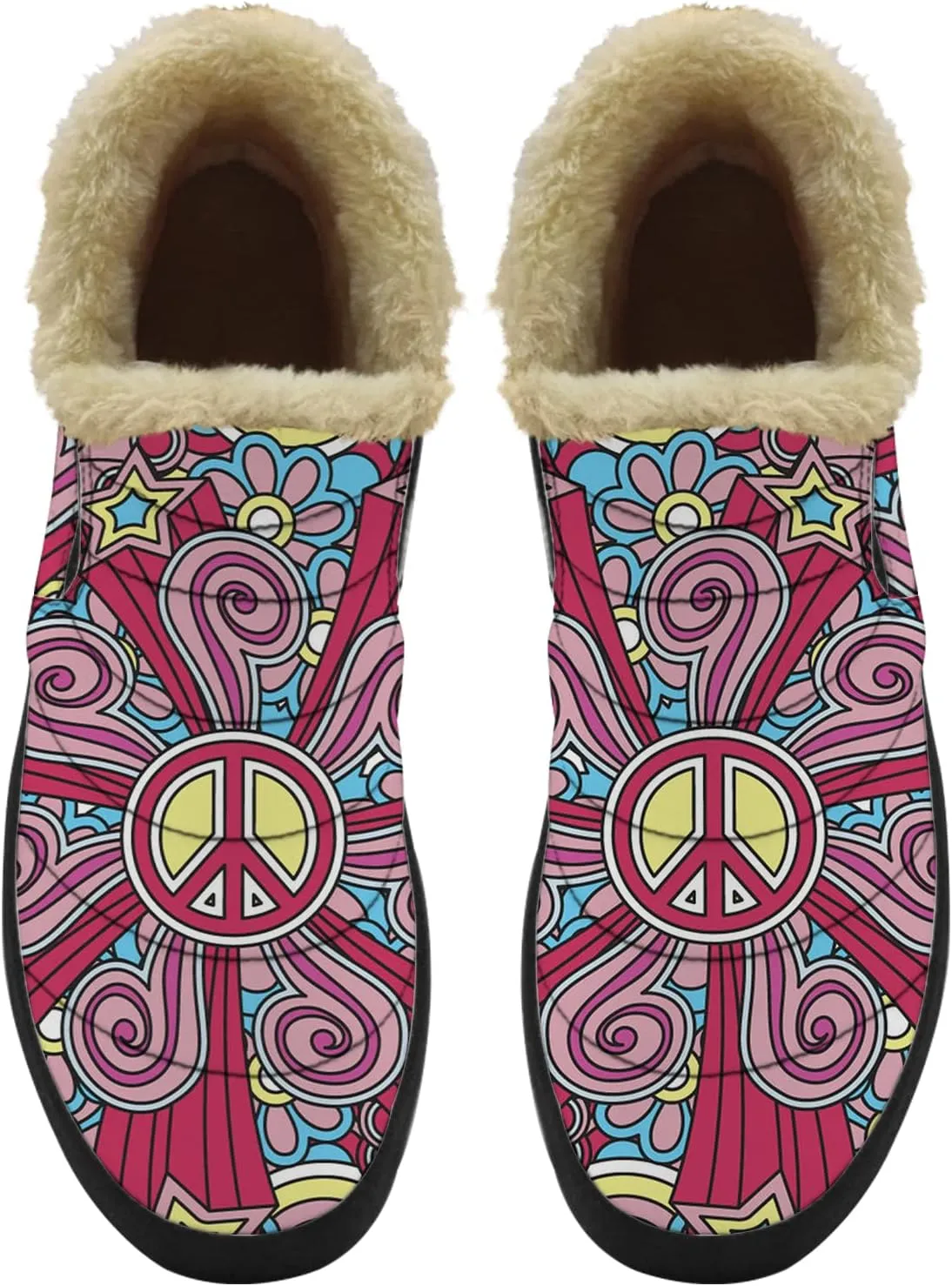 Cheetah Shoes for Women Men Snow Boots Winter Low Top Fashion Sneakers Slip on Ankle Booties Valentines Day Gifts