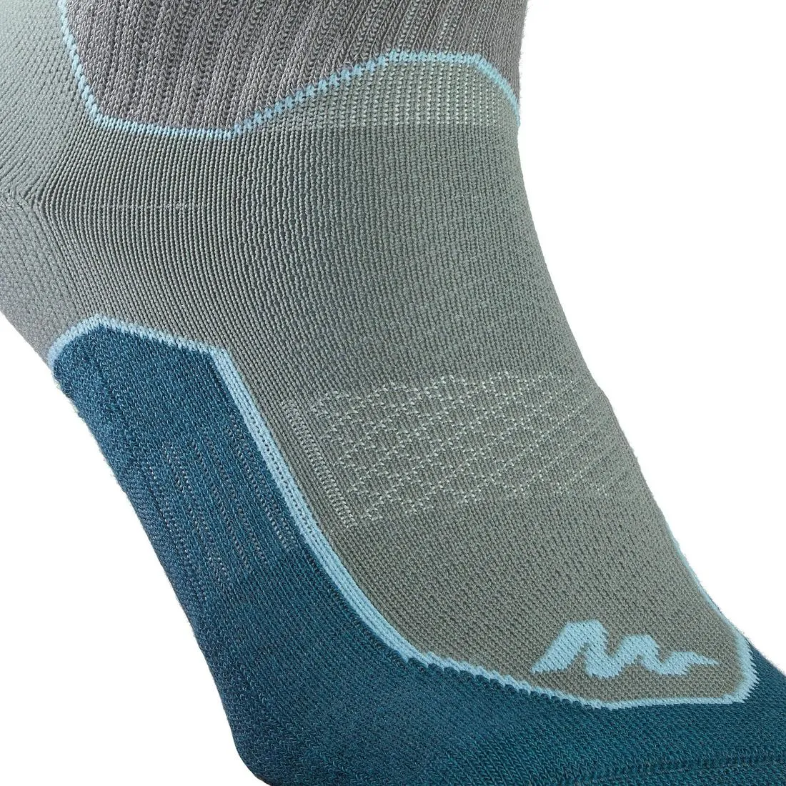Country walking Mid socks X 2 pairs NH 500 - Grey