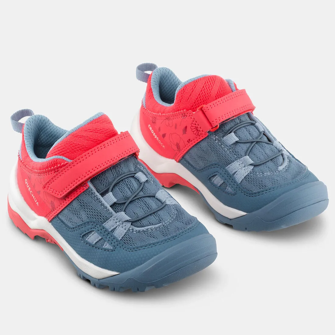 Kid's Hiking Boots Low Riptab - Crossrock Pink Blue