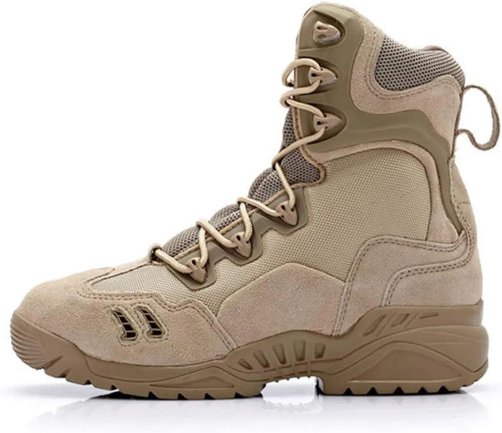 Men Military Combat Boots Ankle Army Shoes Casual Outdoor Hiking Desert Patrol High Top Walking Climbing Sneakers