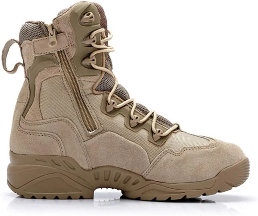 Men Military Combat Boots Ankle Army Shoes Casual Outdoor Hiking Desert Patrol High Top Walking Climbing Sneakers