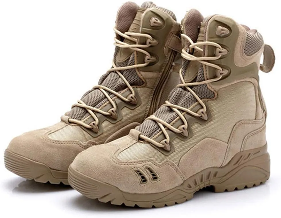 Men Military Combat Boots Ankle Army Shoes Casual Outdoor Hiking Desert Patrol High Top Walking Climbing Sneakers