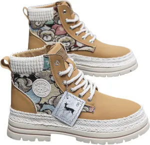 Men's High-top Boots with Non-Slip Soles for Outdoor Walking in Any Season
