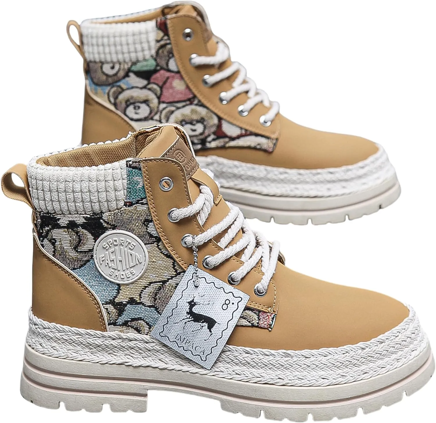 Men's High-top Boots with Non-Slip Soles for Outdoor Walking in Any Season