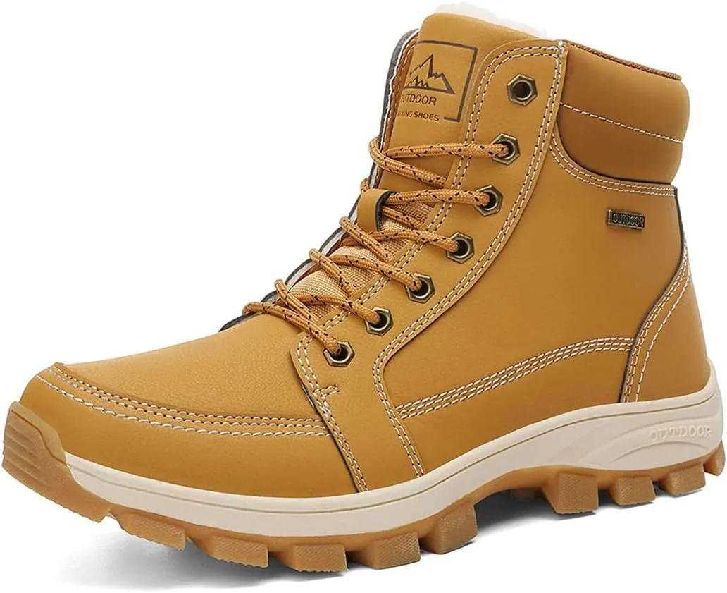 Men's Outdoor Athletic Boots Hiking Boots Trekking Shoes Fashion High-Top Tooling Boots Men's Snow Boots Plush Cotton Shoes