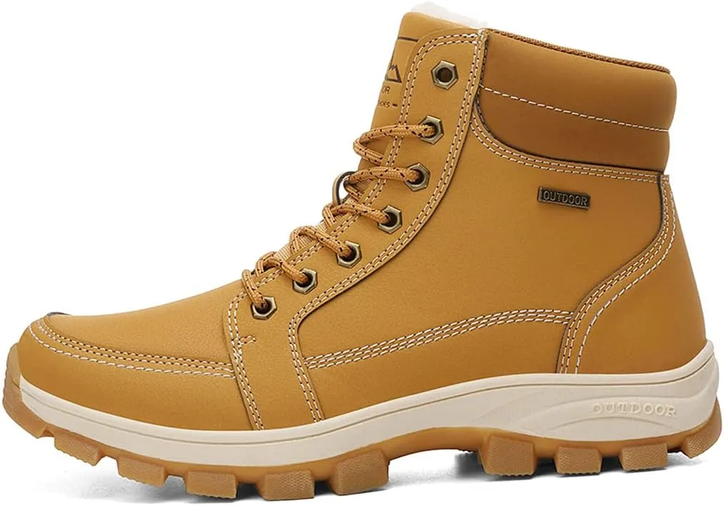 Men's Outdoor Athletic Boots Hiking Boots Trekking Shoes Fashion High-Top Tooling Boots Men's Snow Boots Plush Cotton Shoes