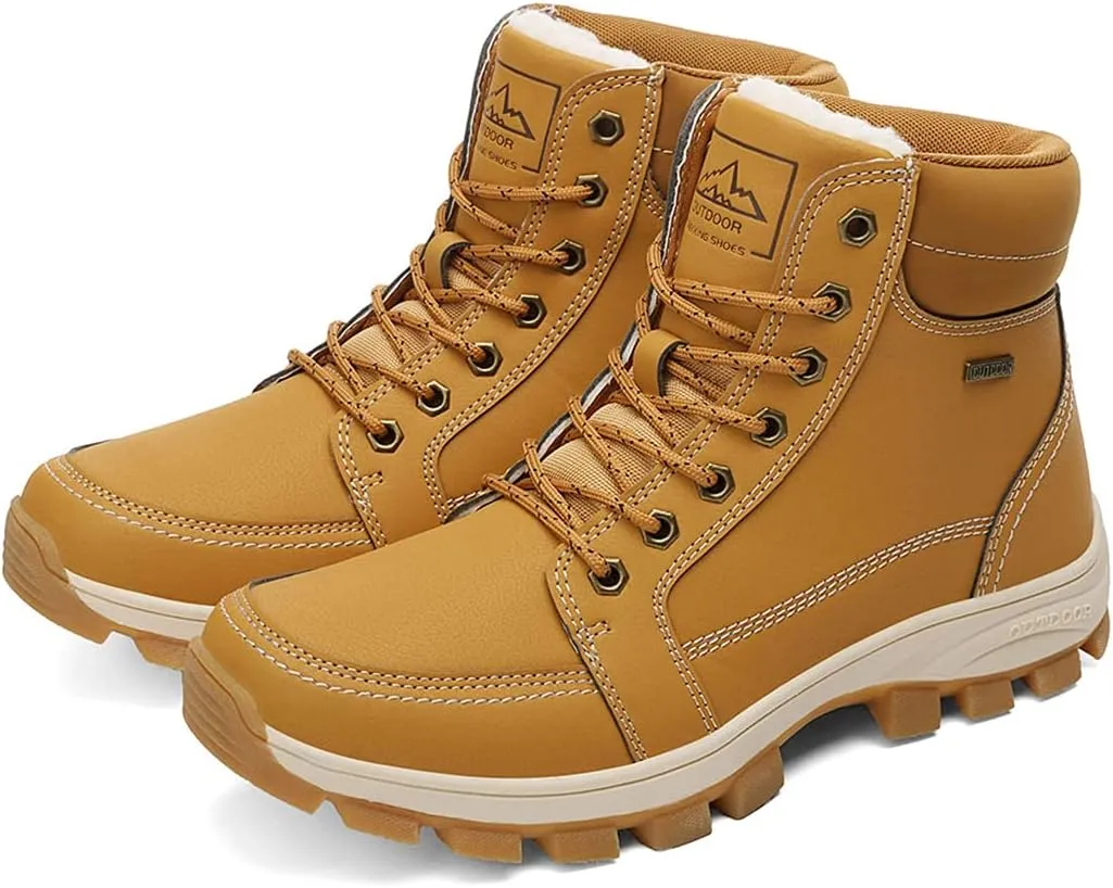 Men's Outdoor Athletic Boots Hiking Boots Trekking Shoes Fashion High-Top Tooling Boots Men's Snow Boots Plush Cotton Shoes