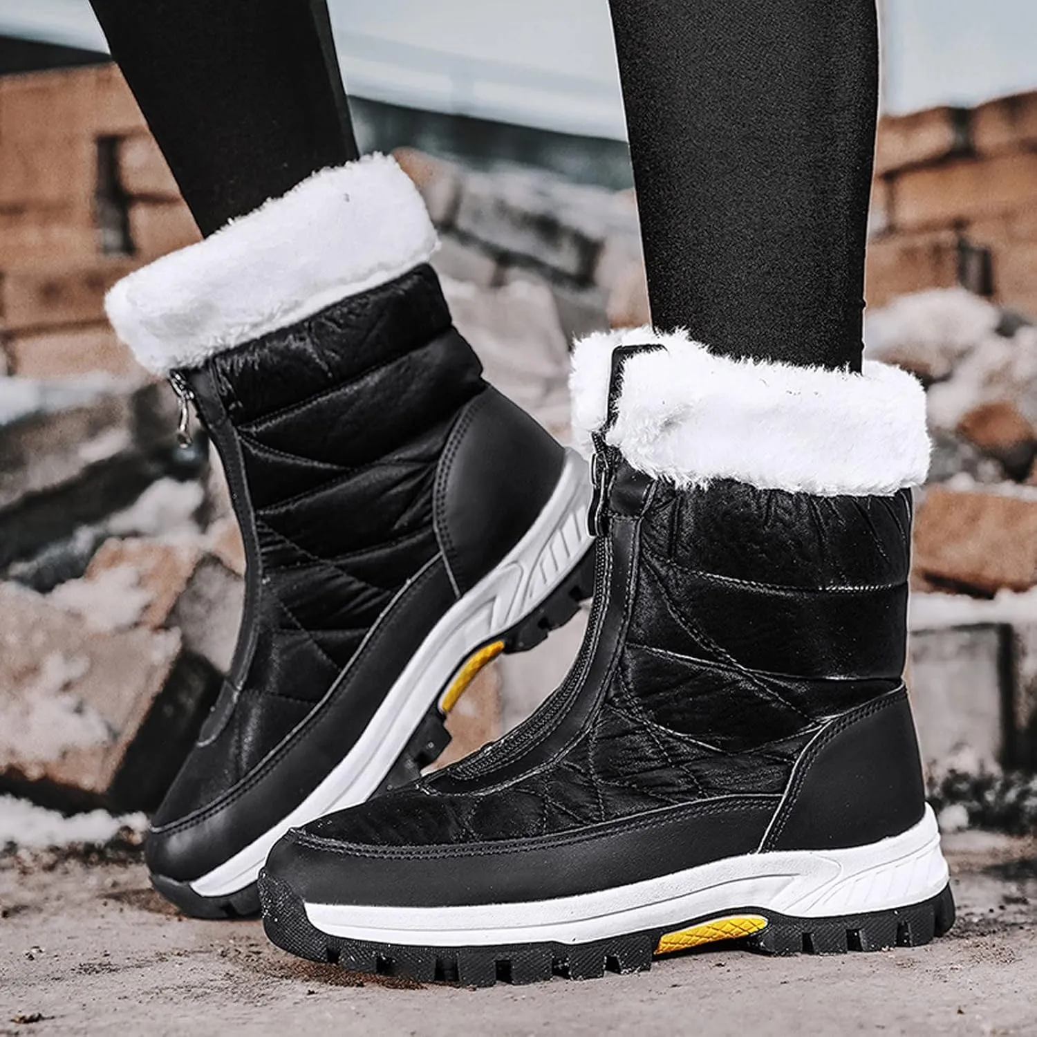 Snow Boots for Teen Girls Waterproof Snow Boots Insulated Ankle Booties Cold Weather Lightweight Hiking Boot Snow Boots