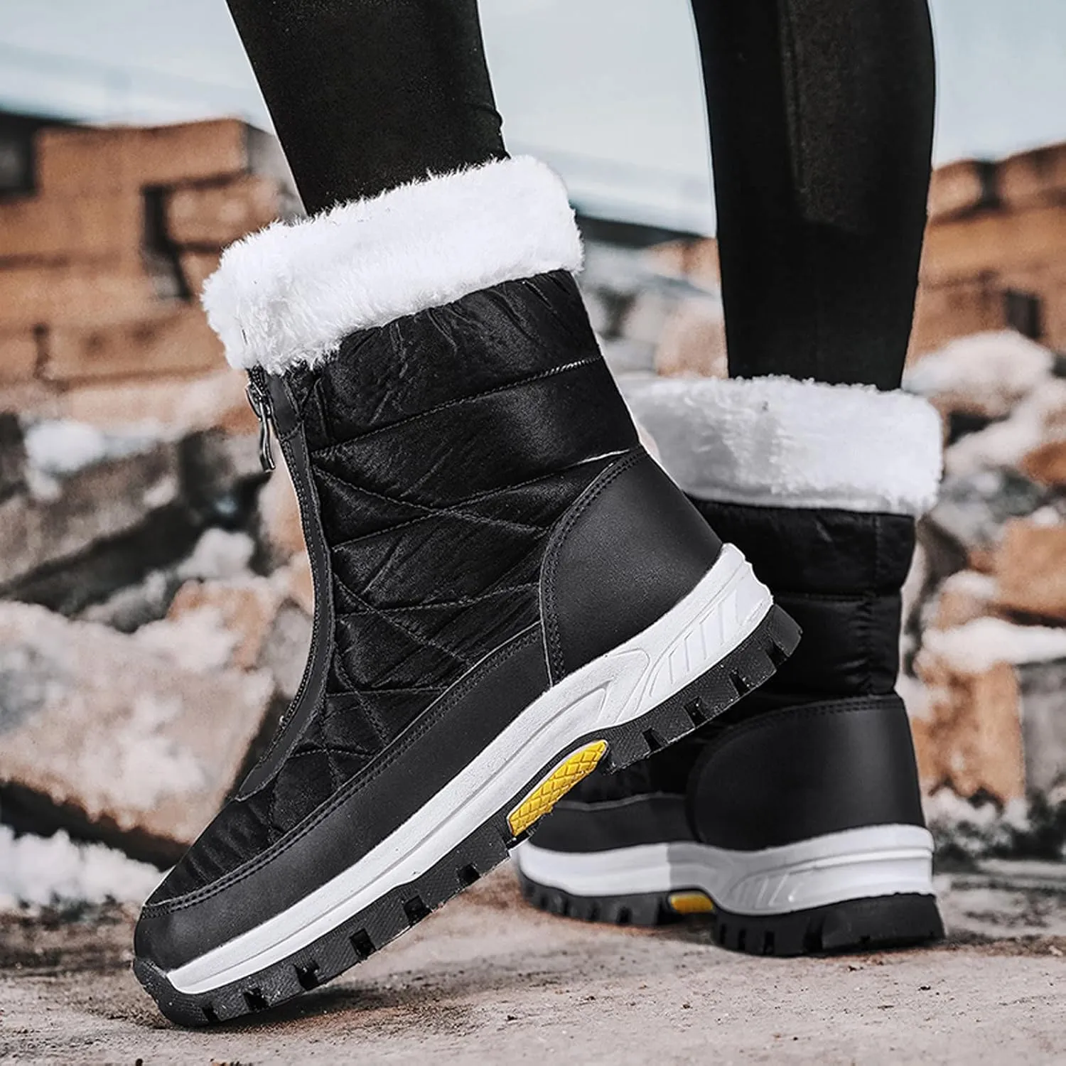 Snow Boots for Teen Girls Waterproof Snow Boots Insulated Ankle Booties Cold Weather Lightweight Hiking Boot Snow Boots