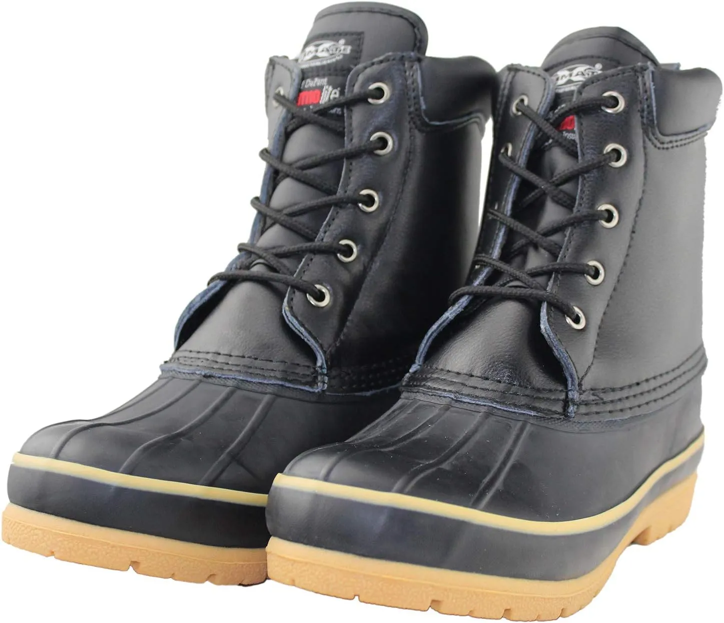Tanleewa Mens Winter Warm Waterproof Thinsulate Leather Snow Duck Boots
