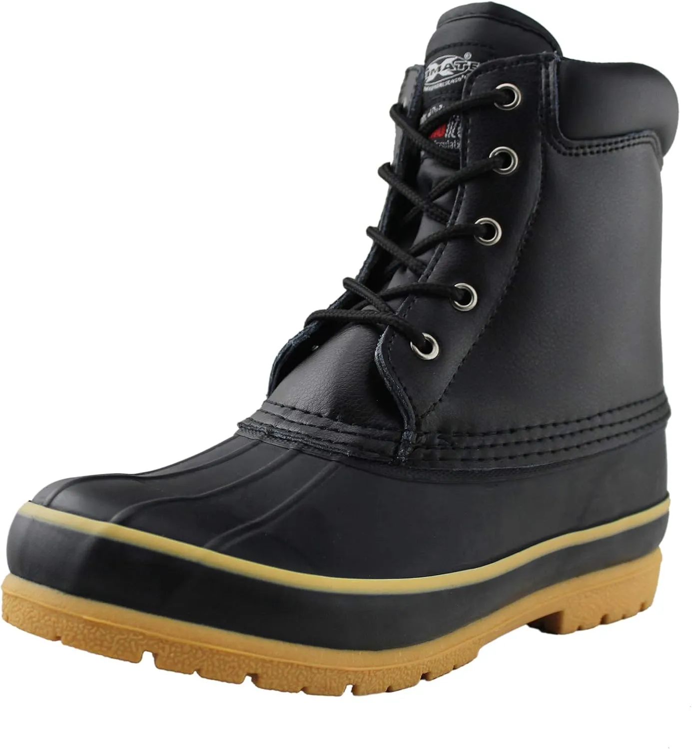 Tanleewa Mens Winter Warm Waterproof Thinsulate Leather Snow Duck Boots