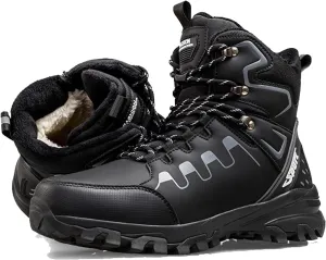 Waterproof Winter Boots,Fashion Breathable High Top Winter Hiking Boots Men,Lightweight Comfortable Cold-Weather Warm Mens Snow Boots,Rubber Sole