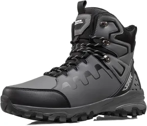 Waterproof Winter Boots,Fashion Breathable High Top Winter Hiking Boots Men,Lightweight Comfortable Cold-Weather Warm Mens Snow Boots,Rubber Sole