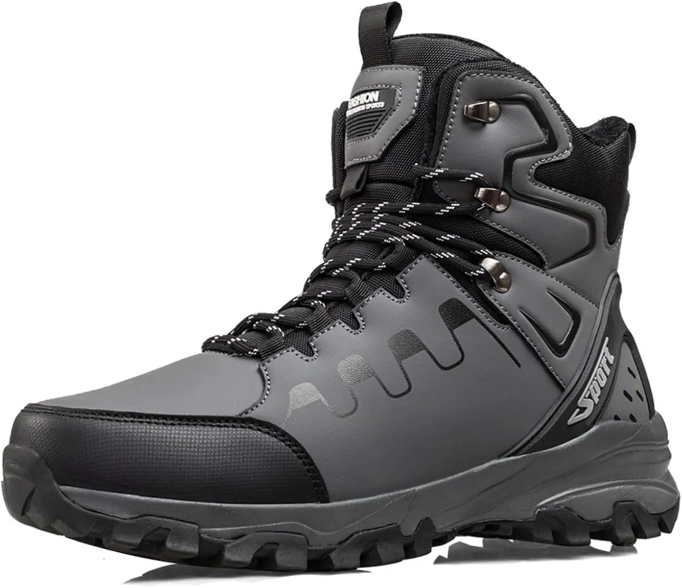 Waterproof Winter Boots,Fashion Breathable High Top Winter Hiking Boots Men,Lightweight Comfortable Cold-Weather Warm Mens Snow Boots,Rubber Sole