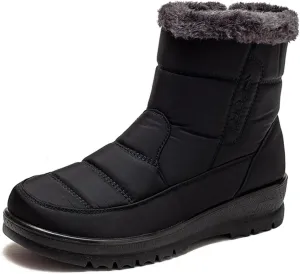 Winter Snow Shoes for Women,Fashion Trekking Cold-Weather Fur Boots for Women Winter,Comfortable Lightweight Warm Snow Boots for Women,Slip Resistant