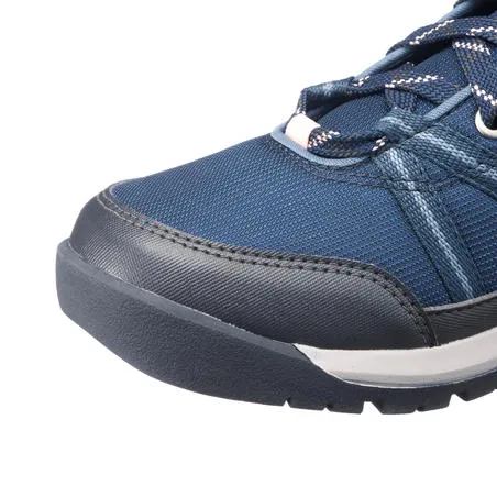 Women's waterproof walking boots - nh150 mid - blue
